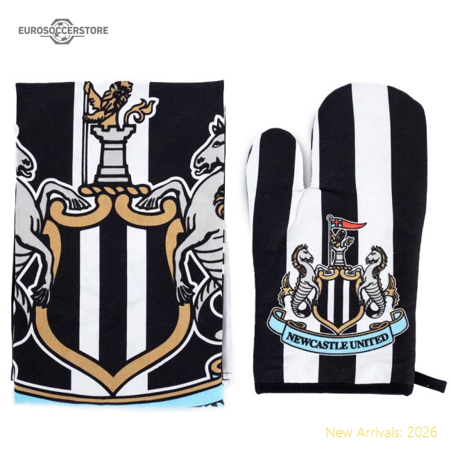 Authentic Newcastle United Fc Apron & Oven Glove Set - Premium