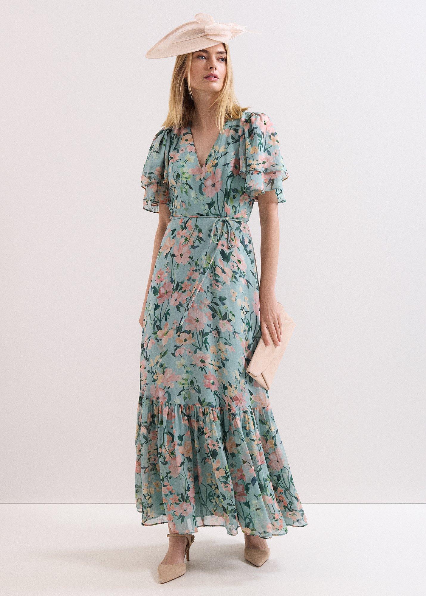 Petite Violet Floral Maxi Dress