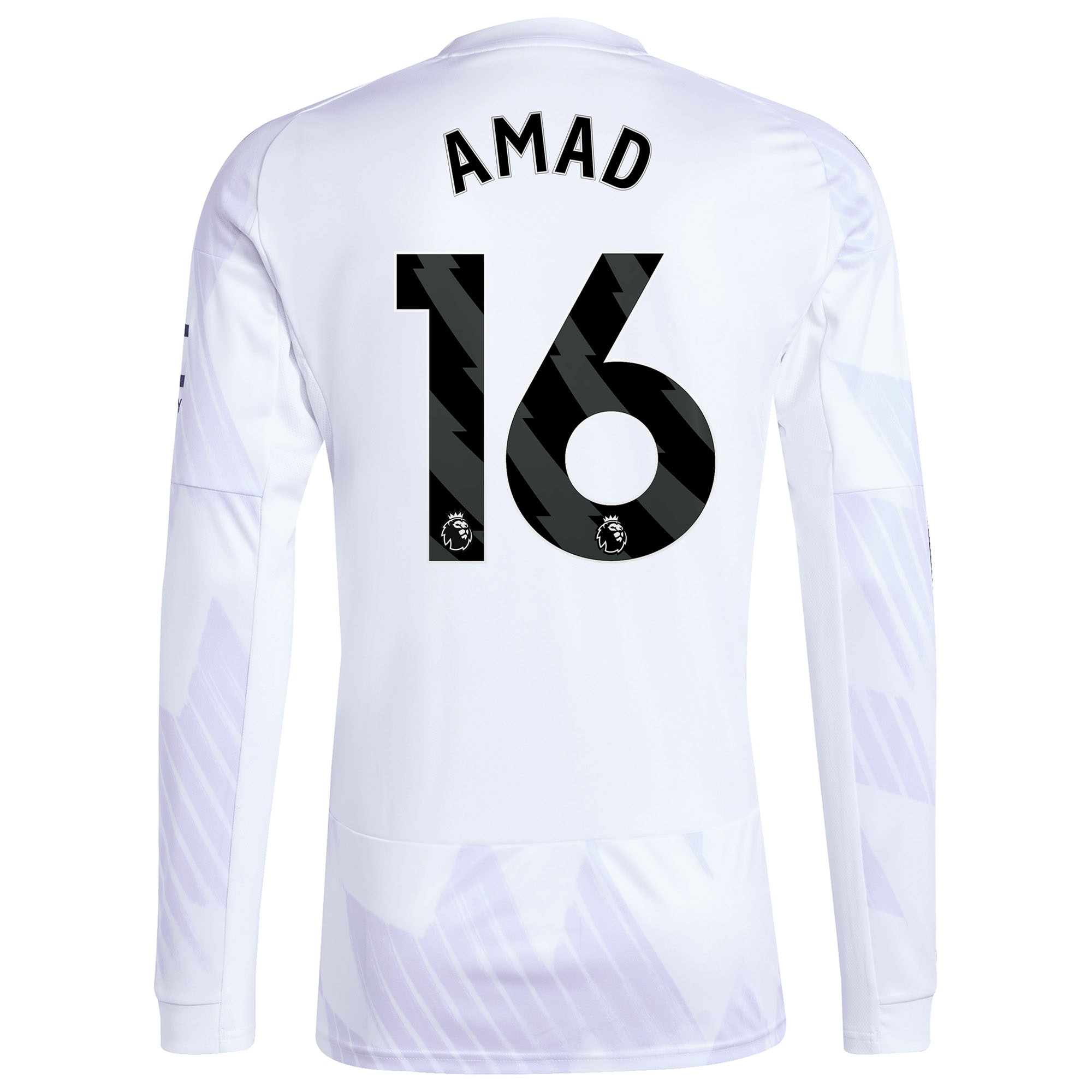 [SJH] Amad Diallo Manchester United 2025/26 Away Replica Long Sleeve Player Jersey - White