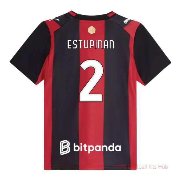Team AC Milan 2026-2027 Home Shirt (Kids) (Estupinan 2)