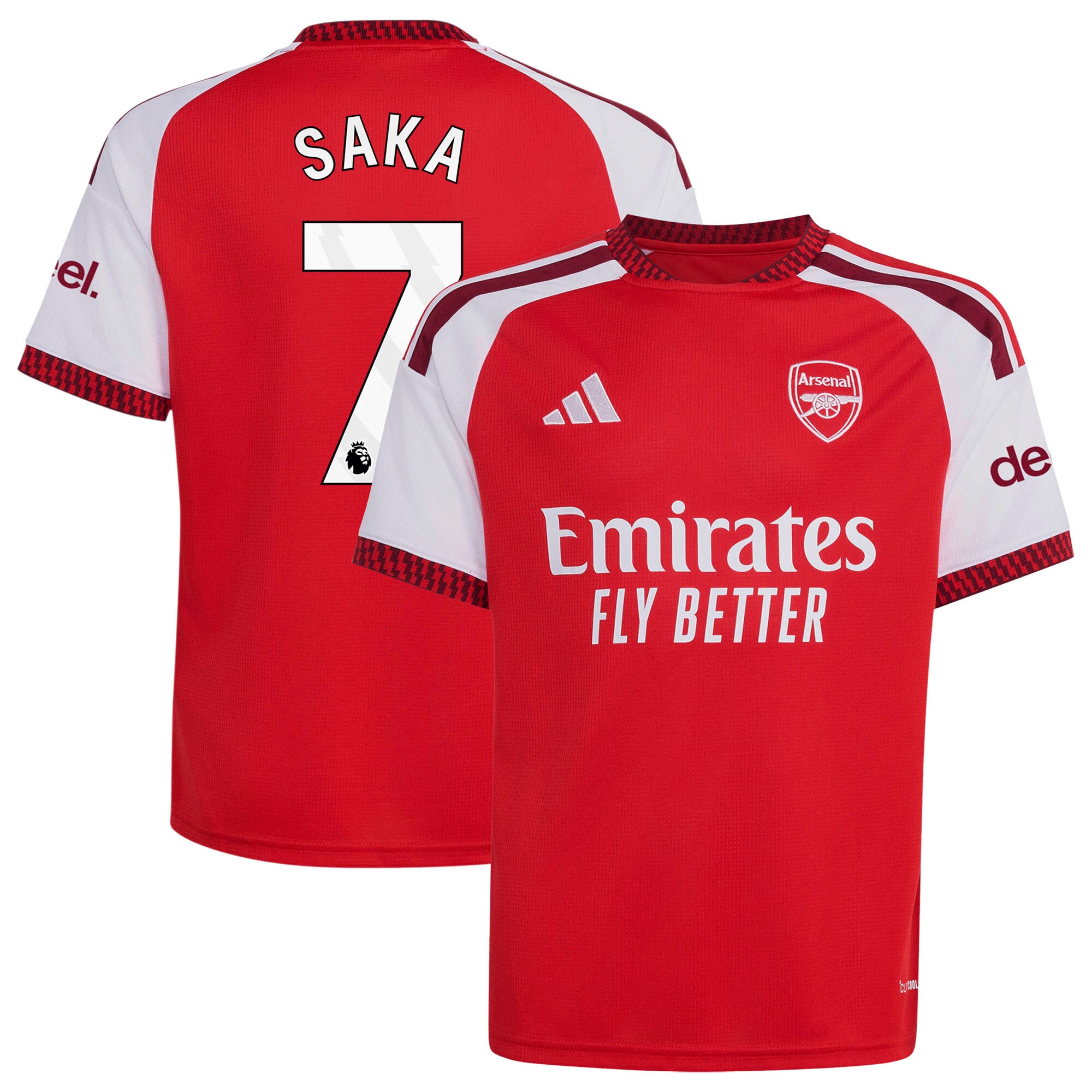 [SJH] Bukayo Saka #7 Arsenal Youth 2026/27 Home Replica Jersey - Red