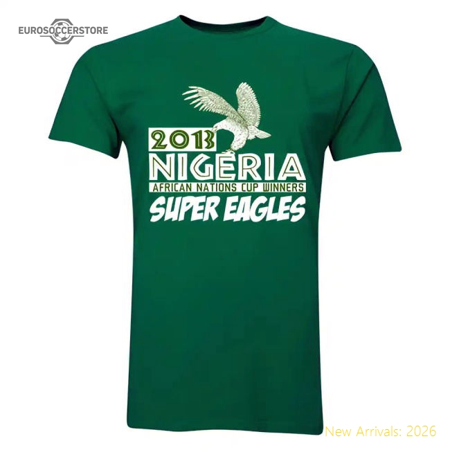 Excellent 2013 Nigeria National Team Caf Winners T-shirt (green)