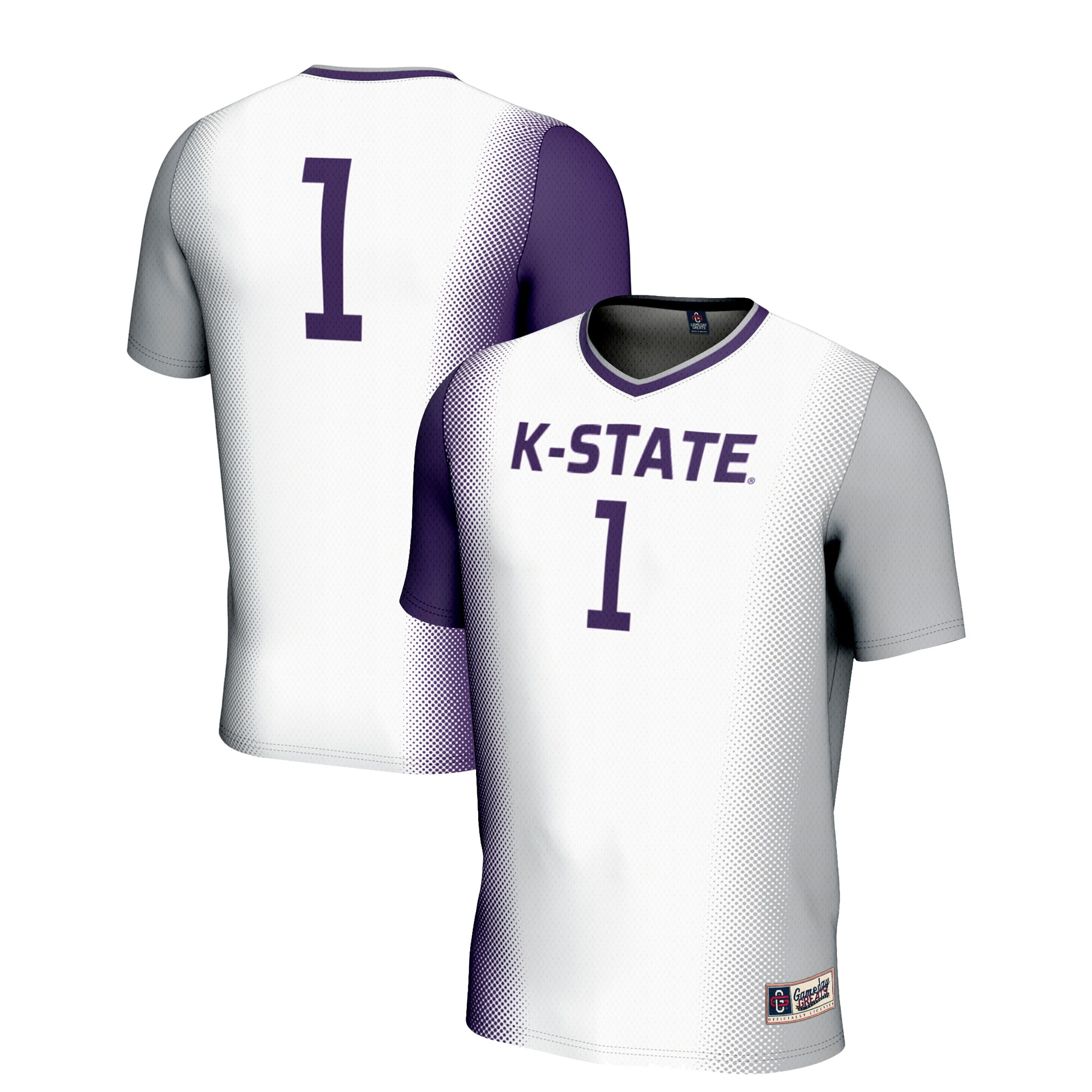 [SJH] Kansas State Wildcats GameDay Greats Youth Lightweight Women's Soccer Jersey - White
