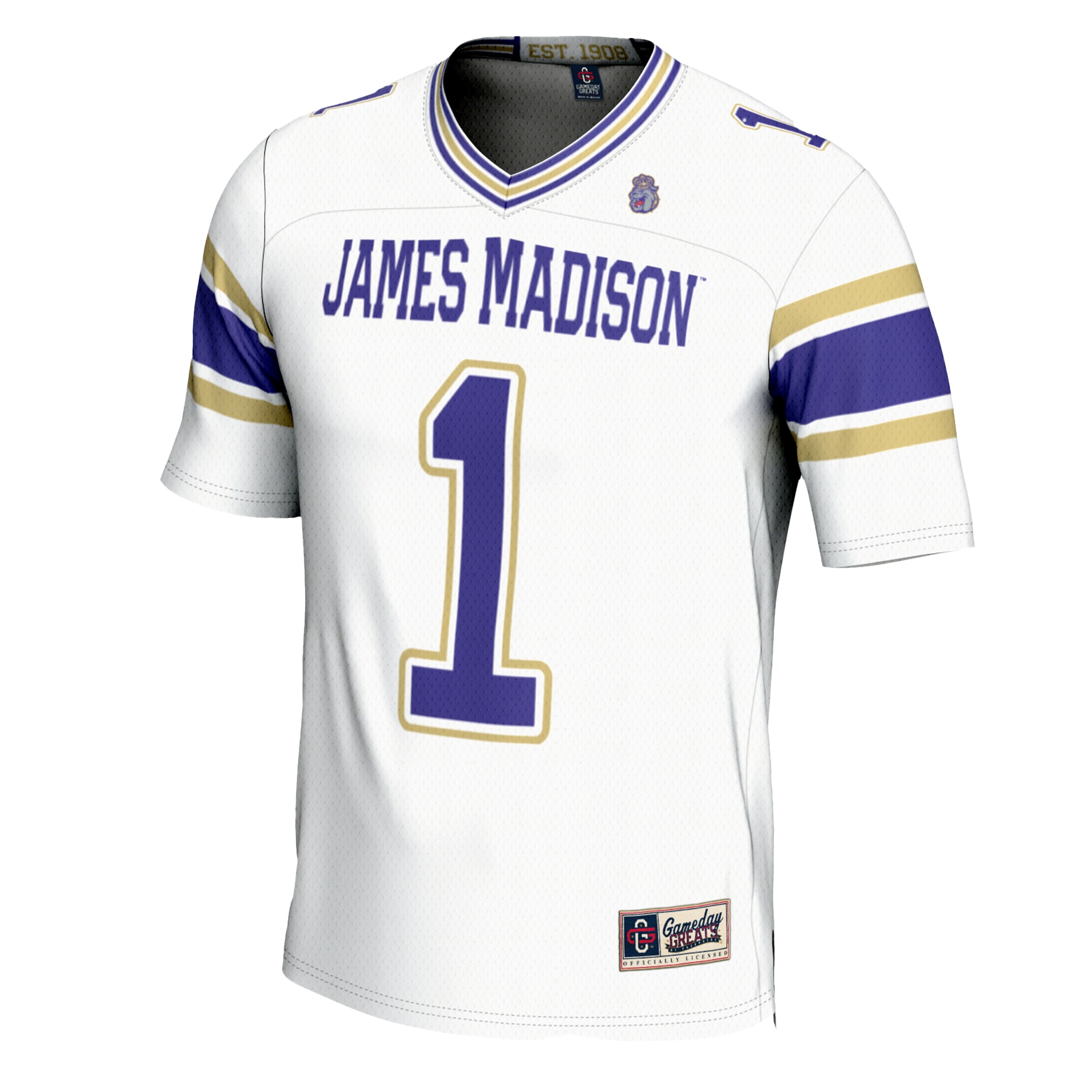 [DDG] James Madison Dukes GameDay Greats Youth Football Jersey - White