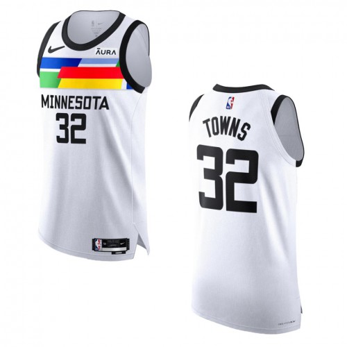 White Minnesota Timberwolves #32 Nike Retro Jersey Game Day Wear