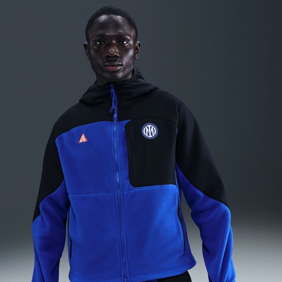 Inter X ACG Hoodie Wolf Tree Plus Full Zip 4th - Black/Hyper Blue/Safety Orange/White