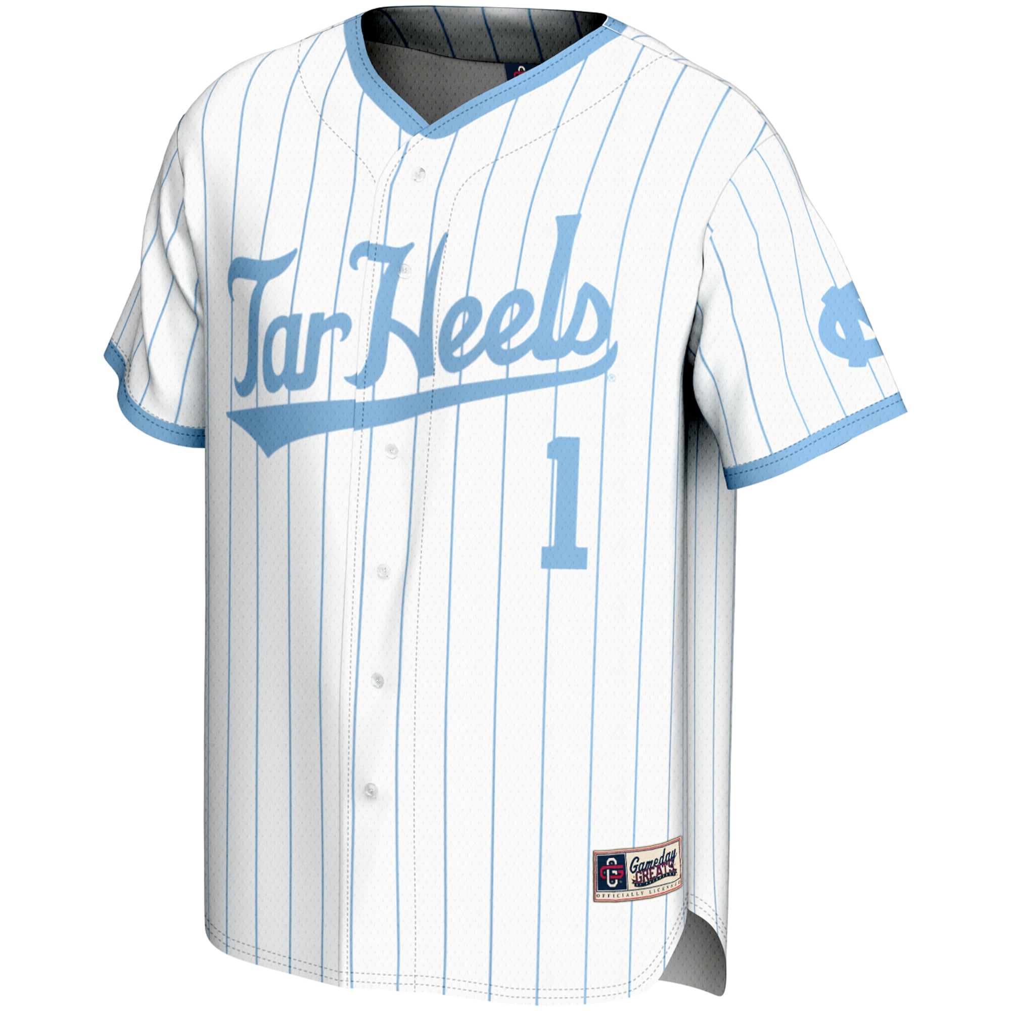 [DDG] North Carolina Tar Heels GameDay Greats Youth Lightweight Baseball Jersey - White