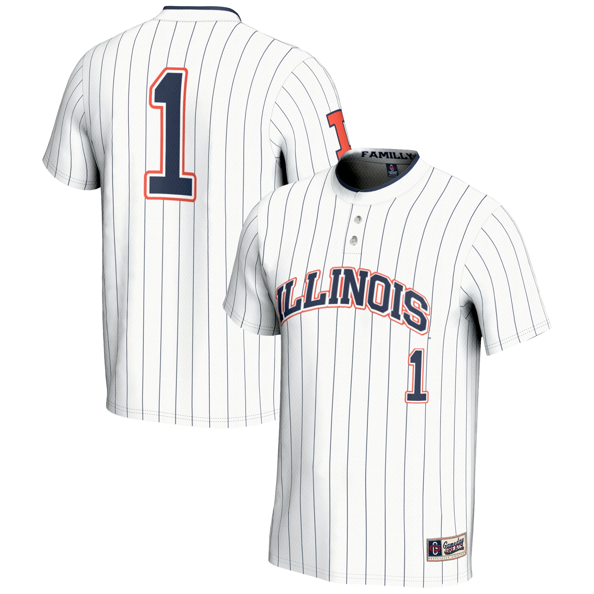 [NJP] Women's Illinois Fighting Illini GameDay Greats Lightweight Softball Jersey - White