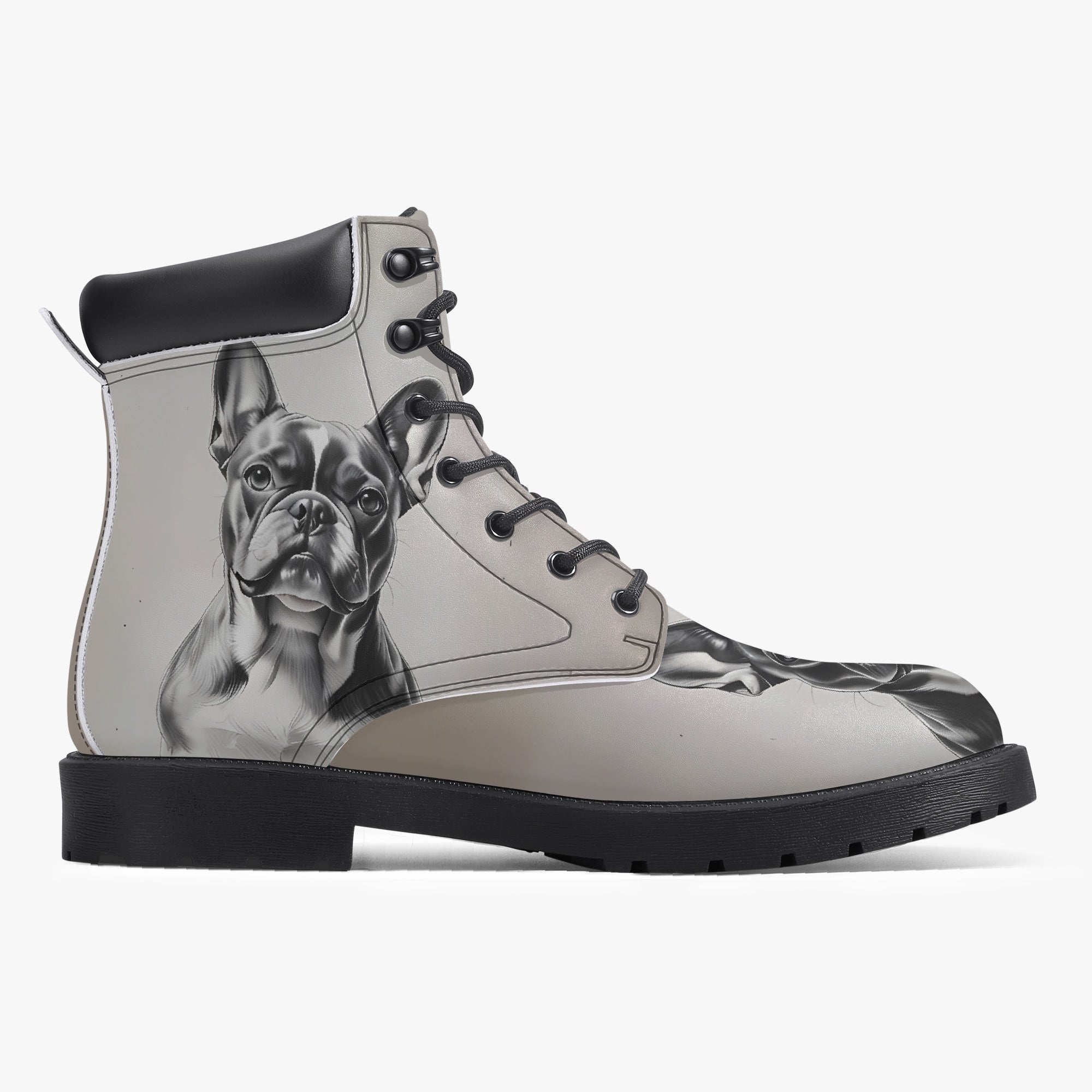French Bulldog Lover Camilla Casual Leather Boot Perfect Gift Idea
