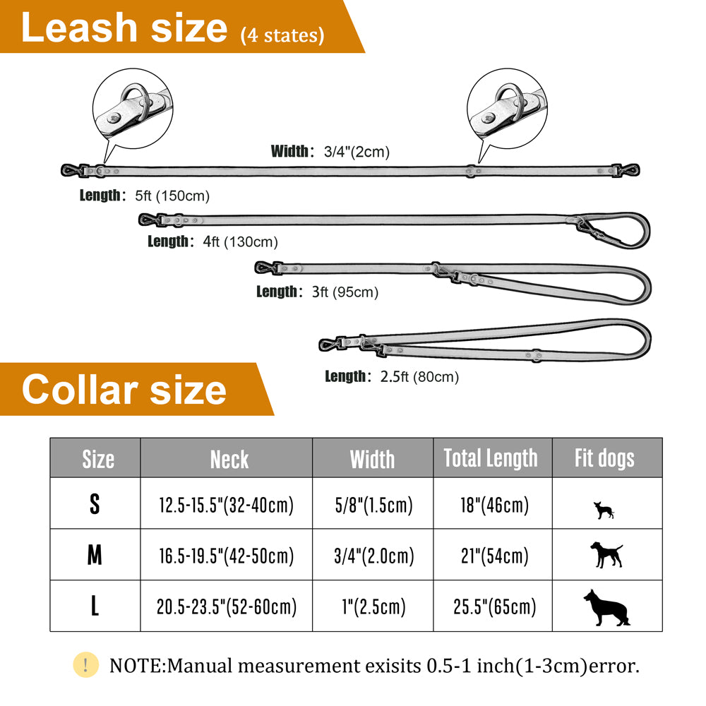 Bulldog Collar Leash Set (wj72) For French Bulldogs | Safe For Paws