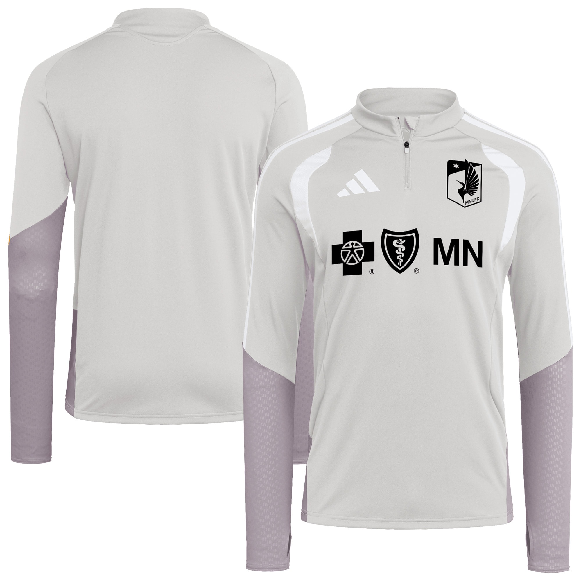 [JED] Minnesota United FC 2026 Tiro Competition Quarter-Zip Training Jersey Top - Silver