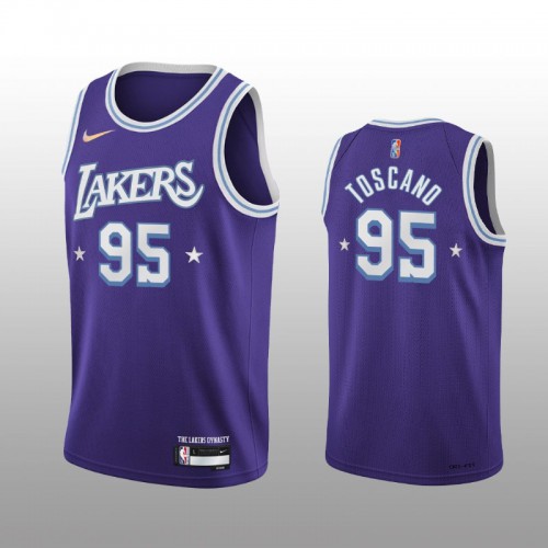 Purple LAL Angeles Lakers #95 Nike Game-Day Jersey Basketball Jersey