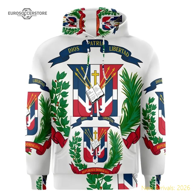 First-class Dominican Republic Sublimated Flag Hoody - World Cup Edition