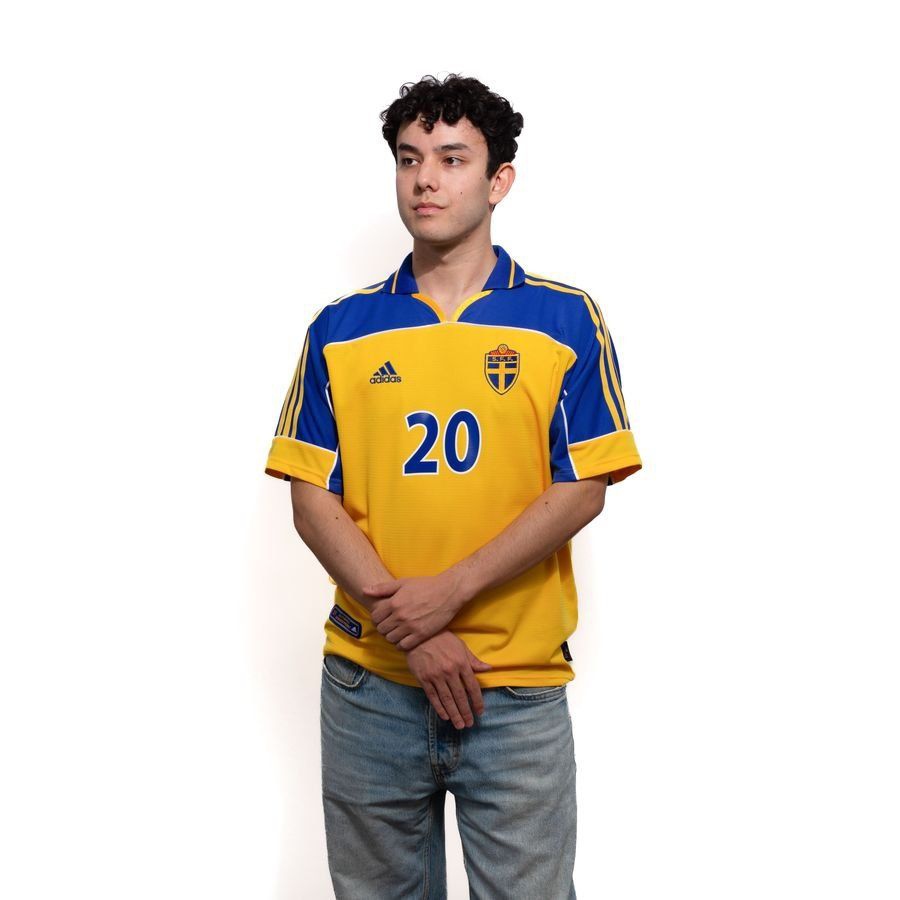 [EFKS] 2000 Sweden Size LARSSON 20 Home Jersey M (8/10)