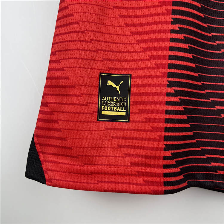 Moisture Wicking AC Milan 2324 Home Red Soccer Jersey Football Shirt