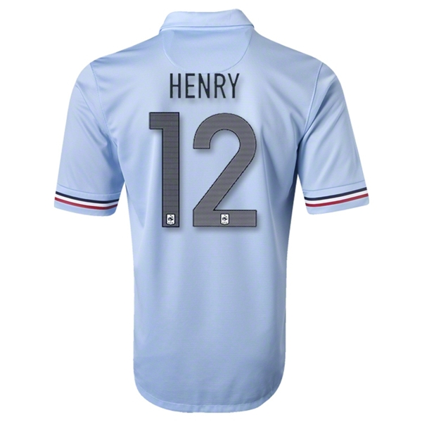 2013 France 12 HENRY Away Blue Soccer Jersey Shirt - Official Replica
