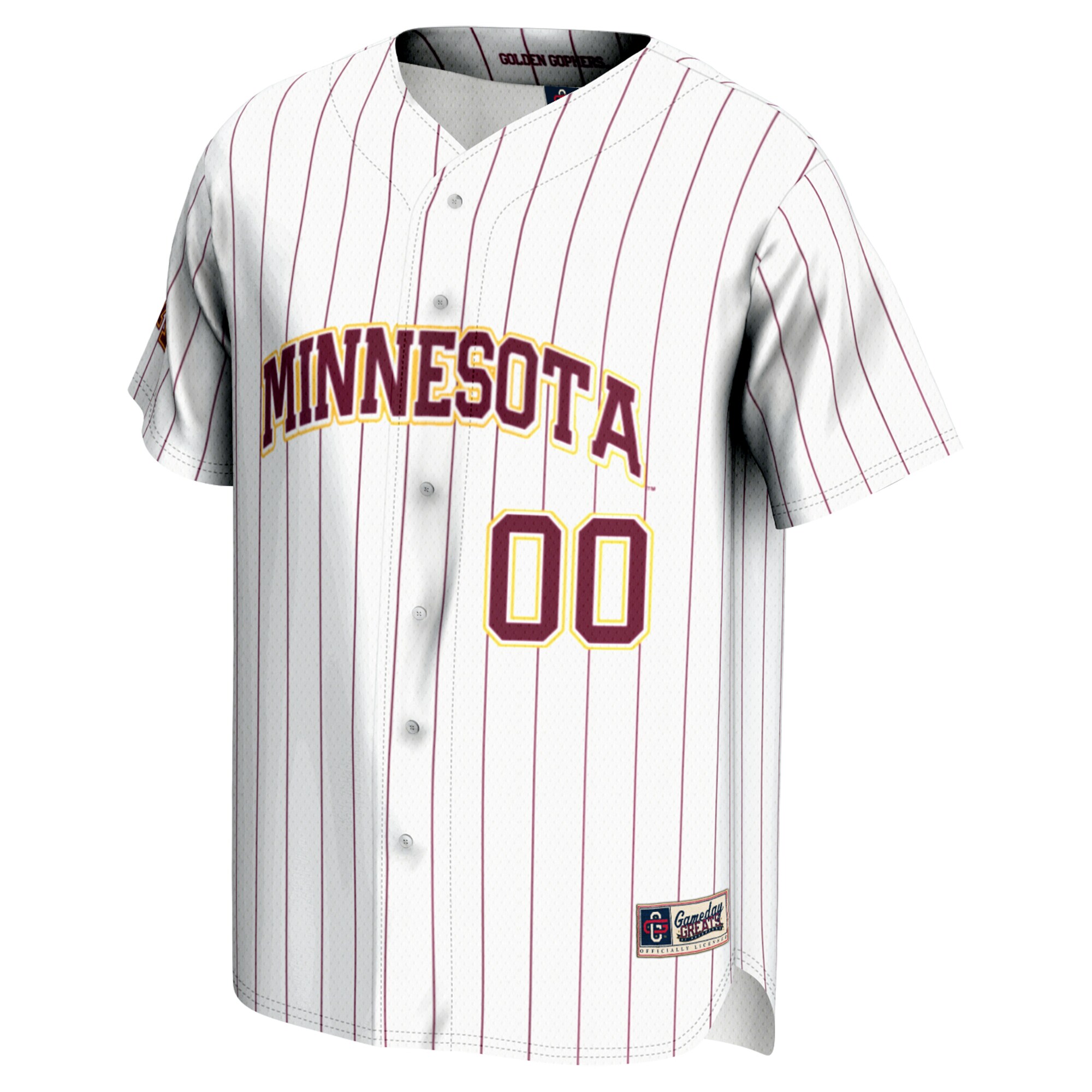 [NJP] Minnesota Golden Gophers GameDay Greats Unisex NIL Pick-A-Player Lightweight Baseball Jersey - White