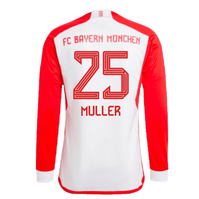 Exceptional 2023-2024 Bayern Munich Long Sleeve Main Jersey (muller