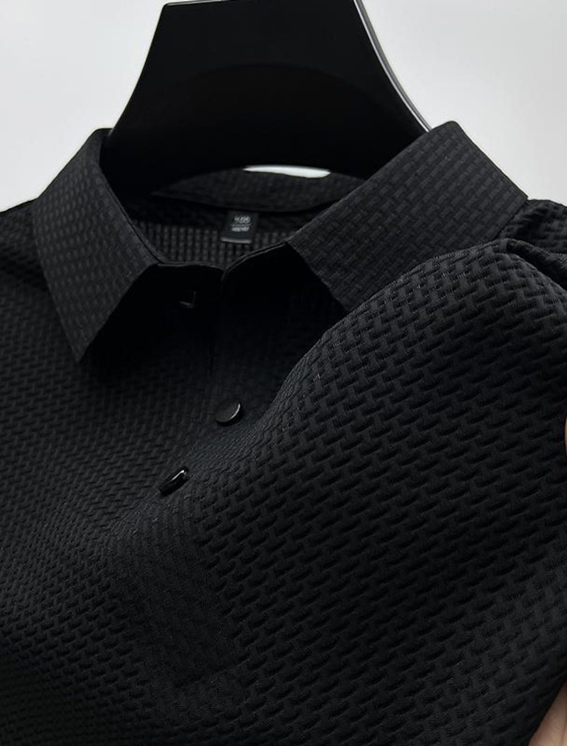 Men's Textured Golf Polos Shirts Casual Holiday Classic Short Sleeve