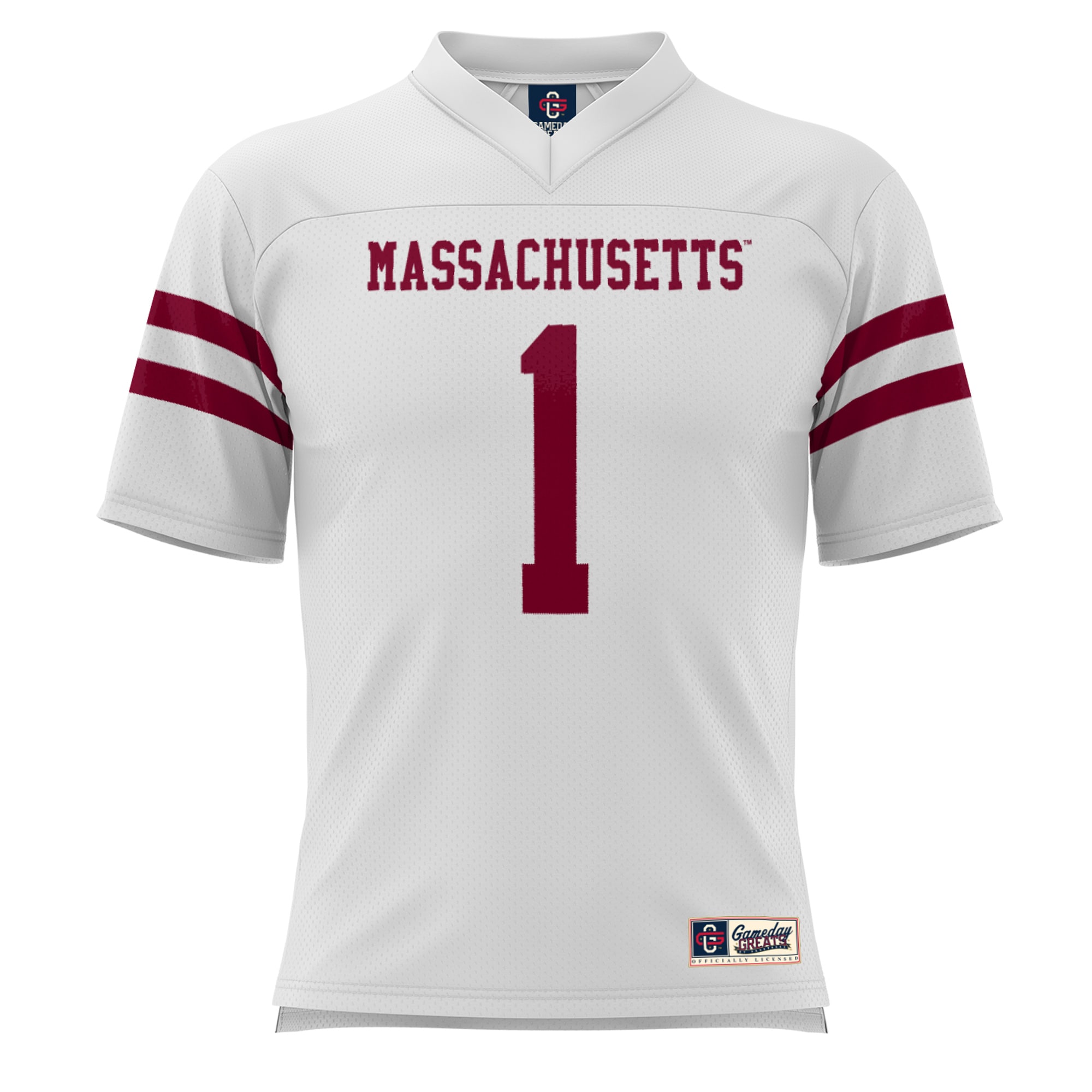 UMass Minutemen #1 Football Jersey - White | Stadium Series 26/27 Season