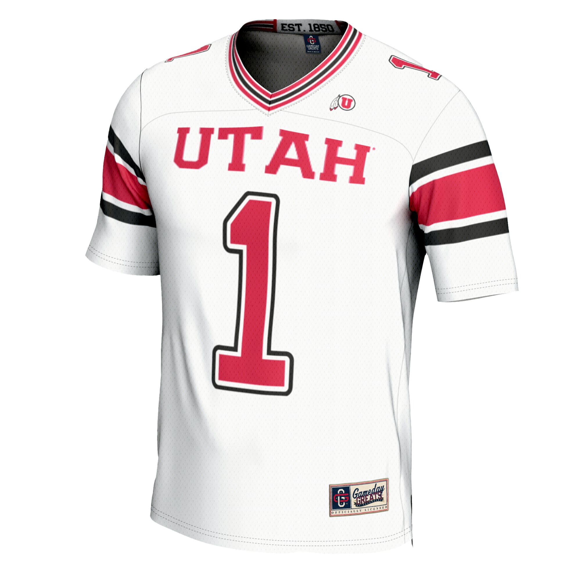 #1 Utah Utes GameDay Greats Youth Football Jersey - White