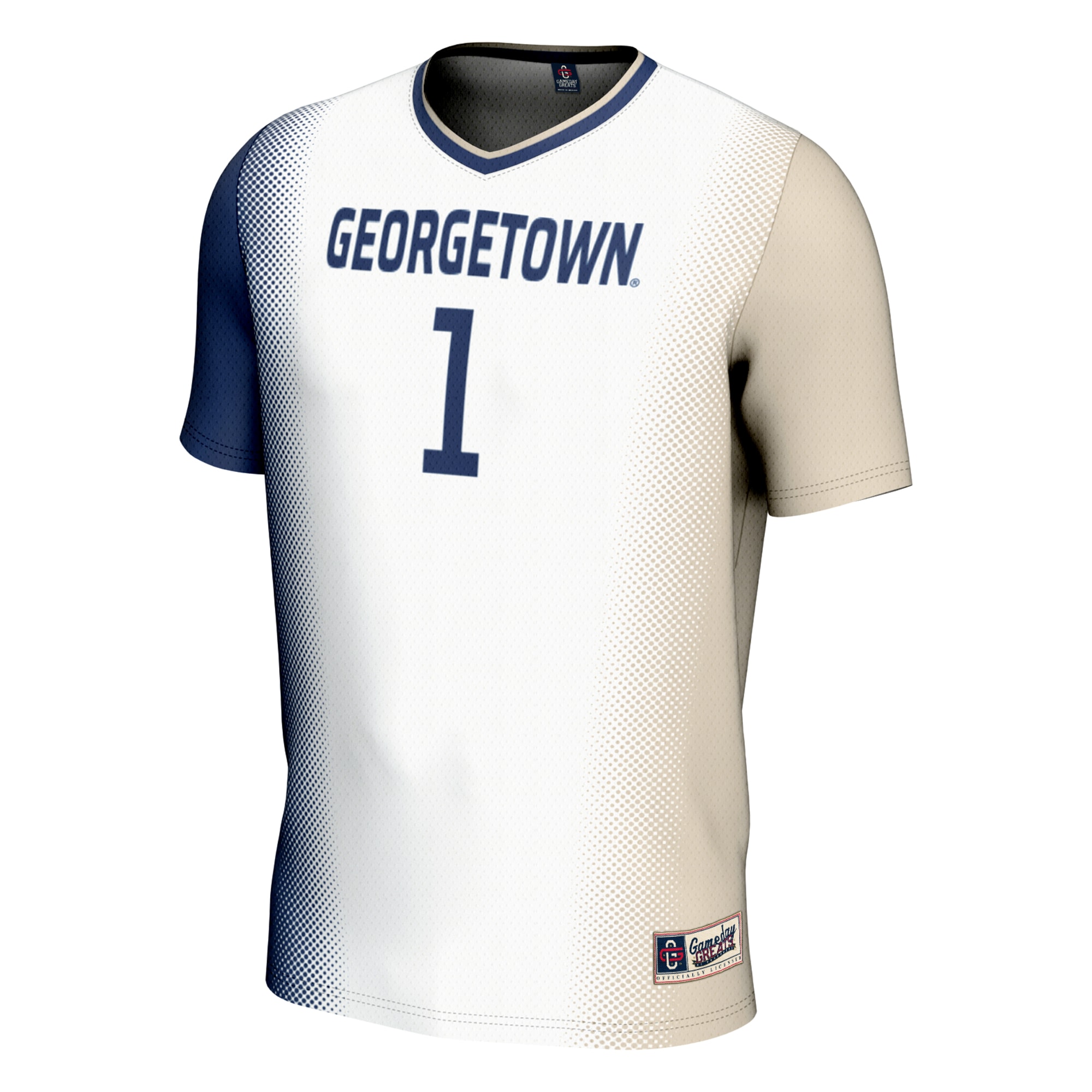 [SJH] Georgetown Hoyas GameDay Greats Unisex Lightweight Women's Soccer Jersey - White