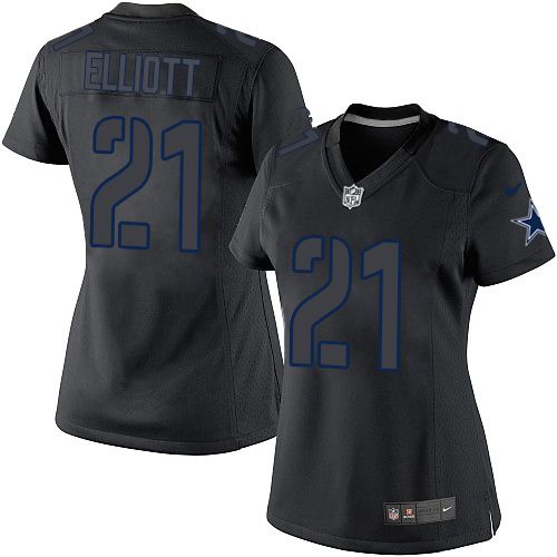 Authentic NFL DAL Cowboys #21 Ezekiel Elliott Black Limited Jersey