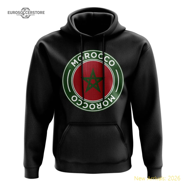 Superior Morocco National Team Football Badge Hoodie (black)