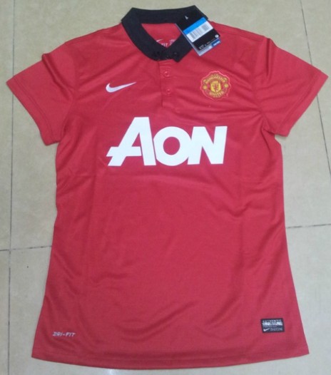 13-14 Manchester United Home Women's Jersey Shirt - Official Replica
