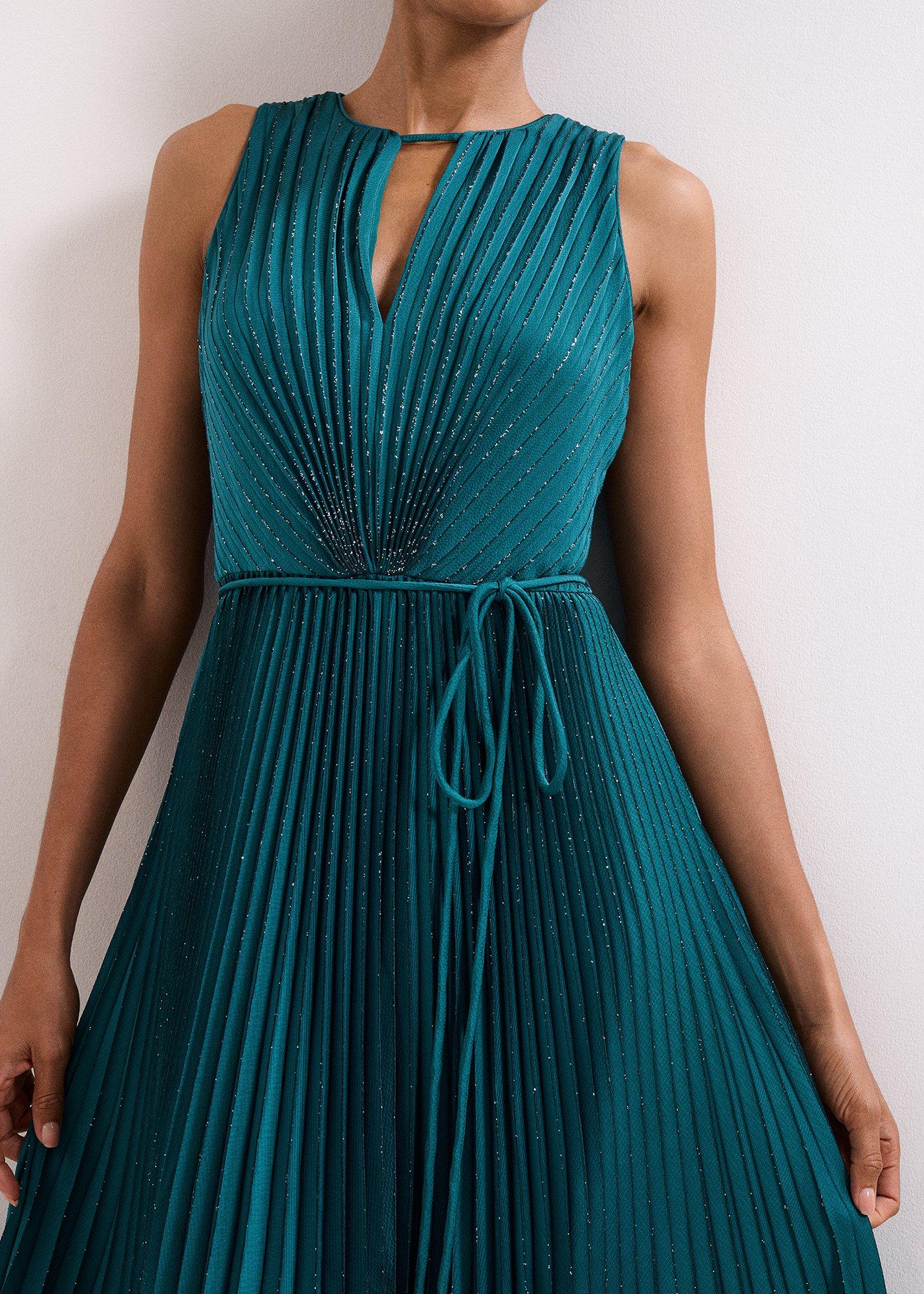 Simara Green Glitter Maxi Dress