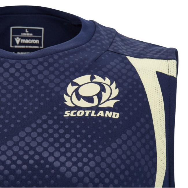 [WSG] 2026 2027 Scotland Rugby Sleeveless Shirt Name) Training Kit (Navy) (Your