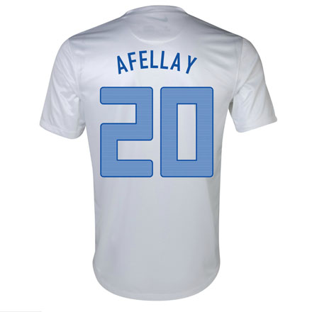 Professional Grade 2013 Netherlands 20 Afellay Away White Jersey Shirt