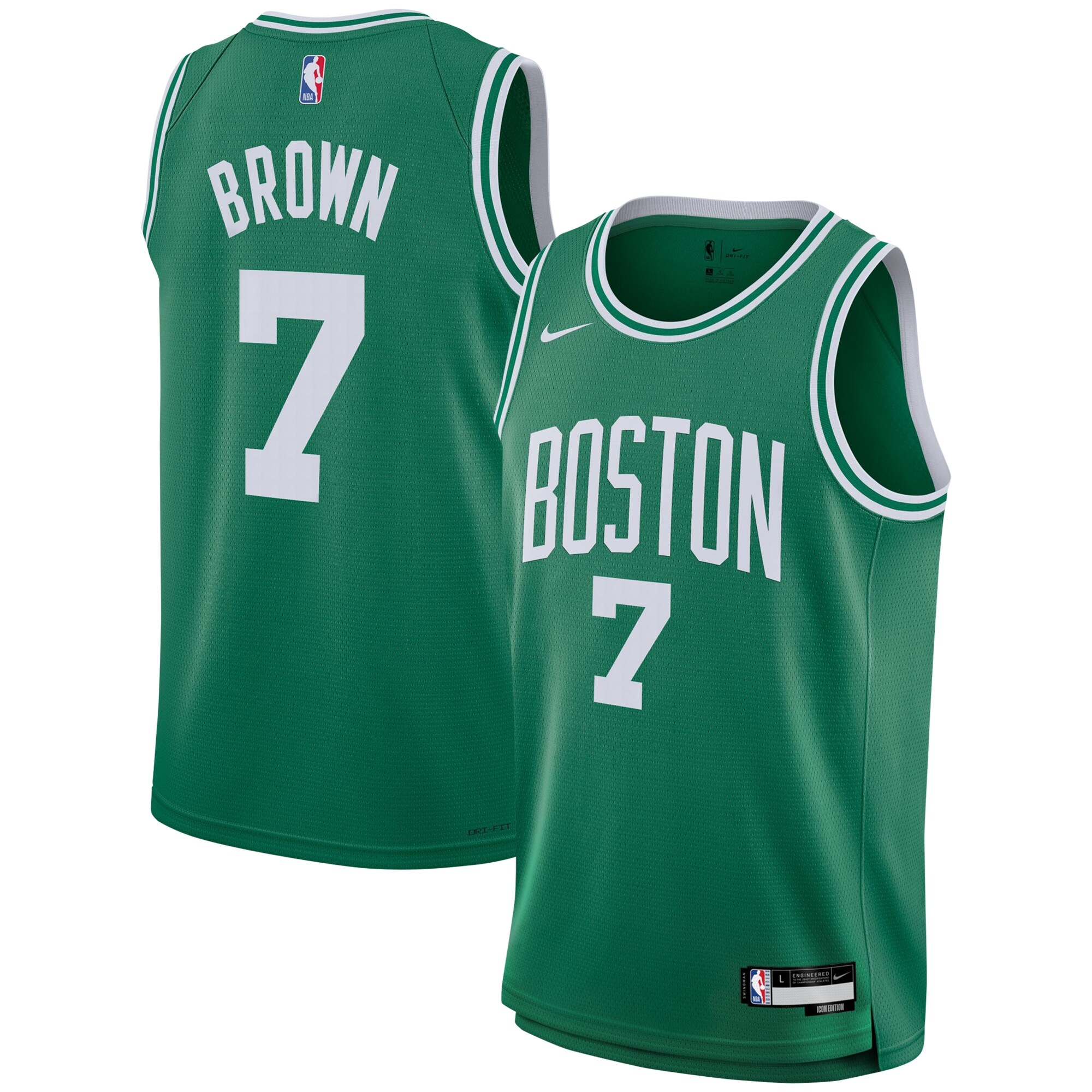 [LK] Jaylen Brown #7 Boston Celtics Youth Swingman Jersey - Icon Edition - Kelly Green
