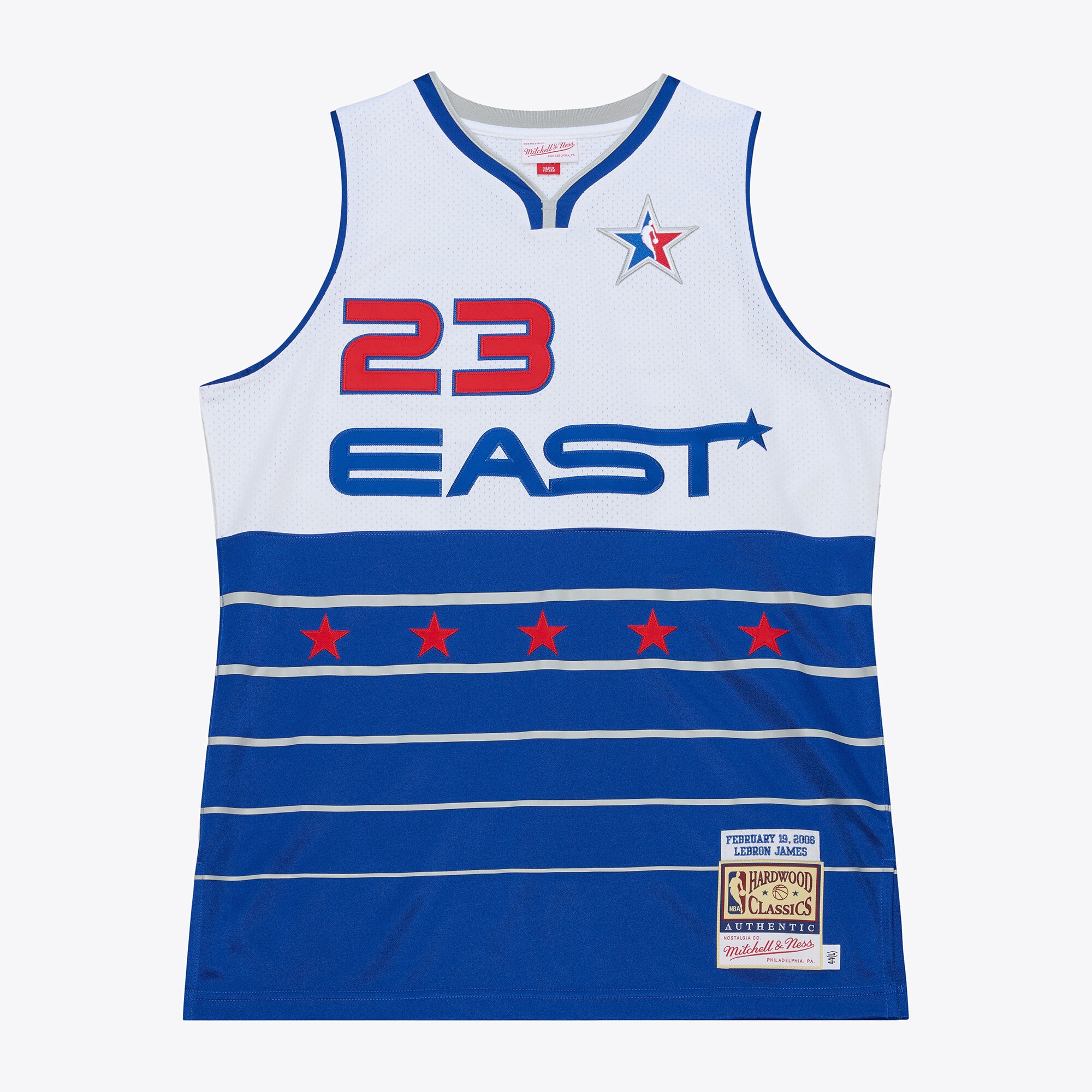 [NJP] Youth LeBron James #23 2006 NBA All-Star Game Authentic Jersey - White/Blue