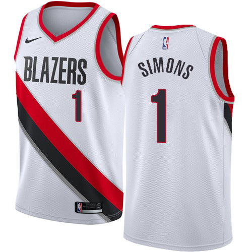 Trail Blazers White Trail Blazers #1 Nike Jersey - Reasonably Priced