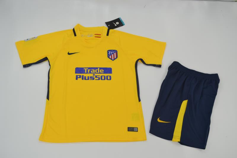 Kids Atletico Madrid Away 201718 Soccer Shirt JerseyShorts - Official