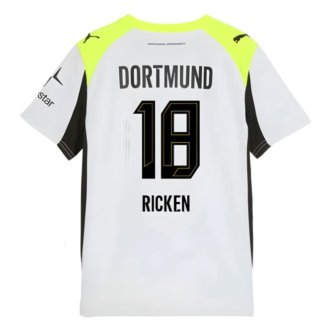 2025-2026 Borussia Dortmund Away Shirt - Kids (Ricken 18)