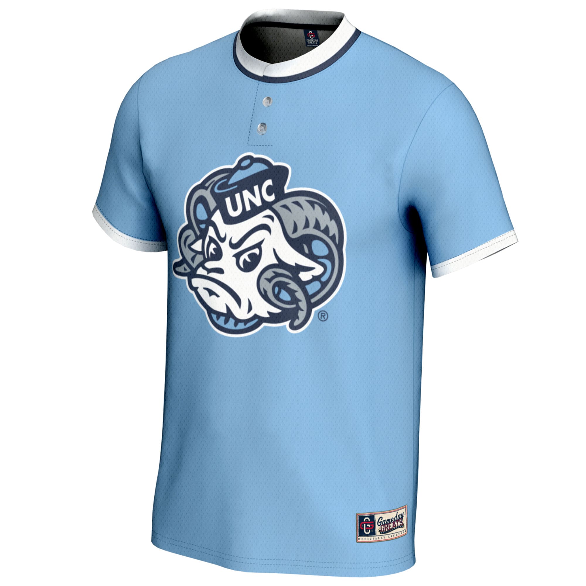 [DDG] North Carolina Tar Heels GameDay Greats Unisex NIL Pick-A-Player Lightweight Softball Mascot Jersey - Carolina Blue