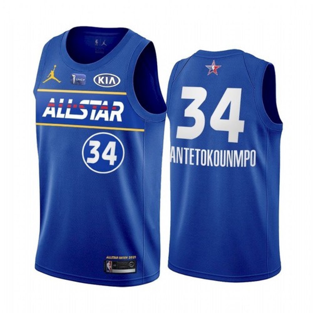 Official Jersey Giannis Antetokounmpo34 Blue - - Basketball Fan Gear