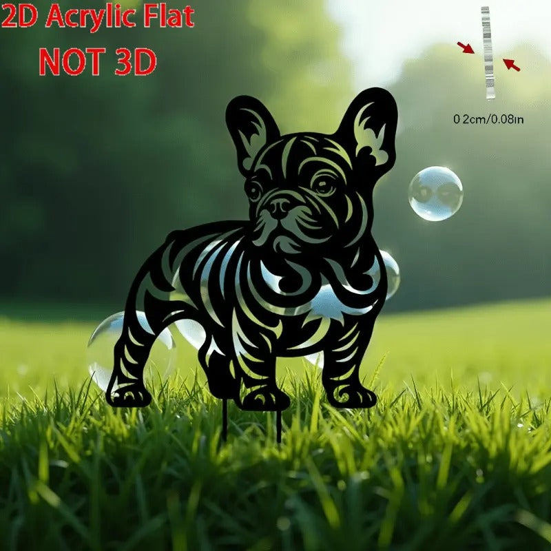 Premium Barkscape French Bulldog Garden Stake – 2d Weatherproof Yard ...