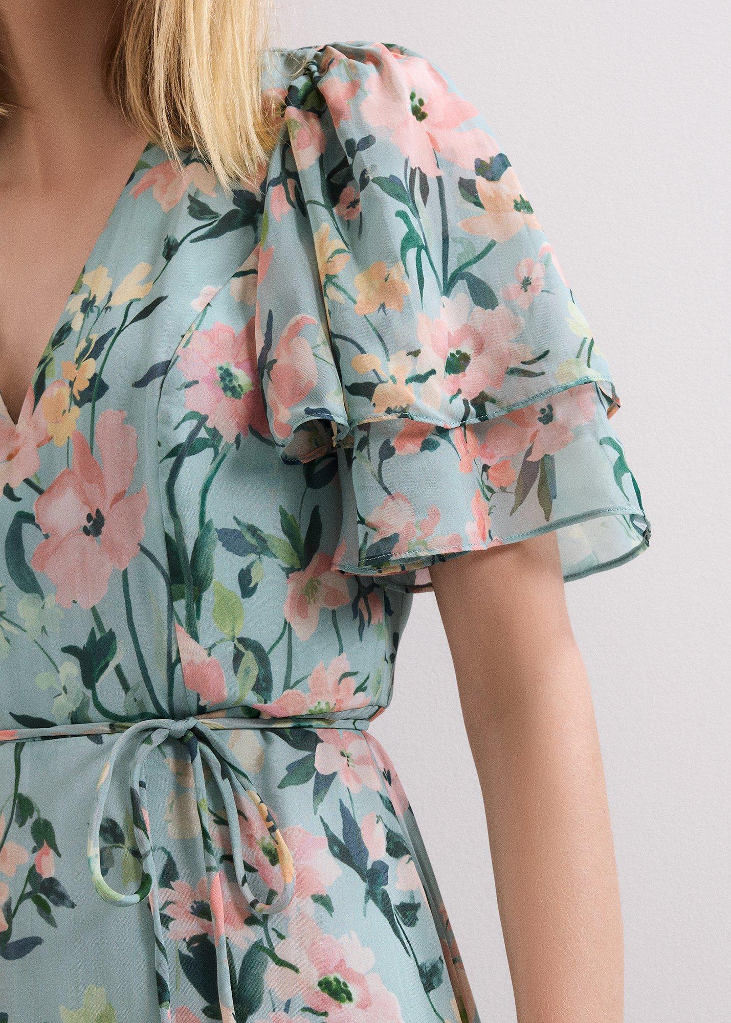 Petite Violet Floral Maxi Dress