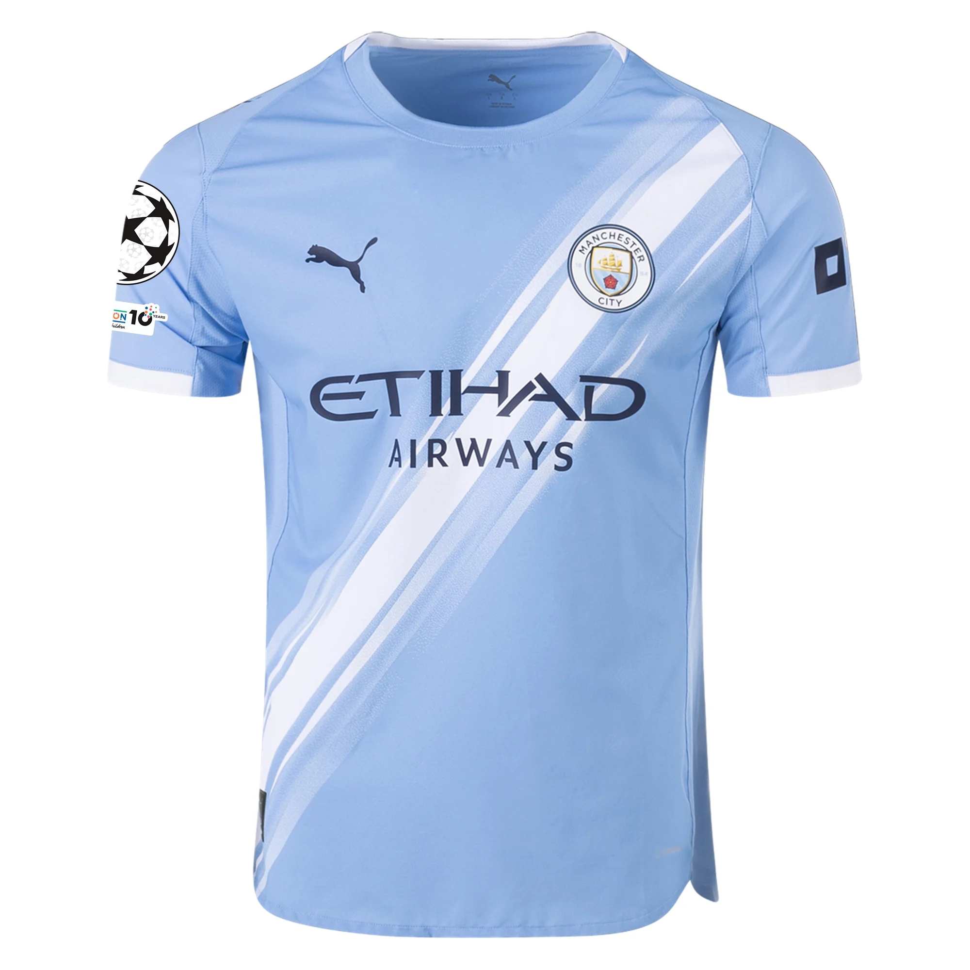 Manchester City Blue/White) 2025-2026 UCL Home Jersey – Authentic Shirt
