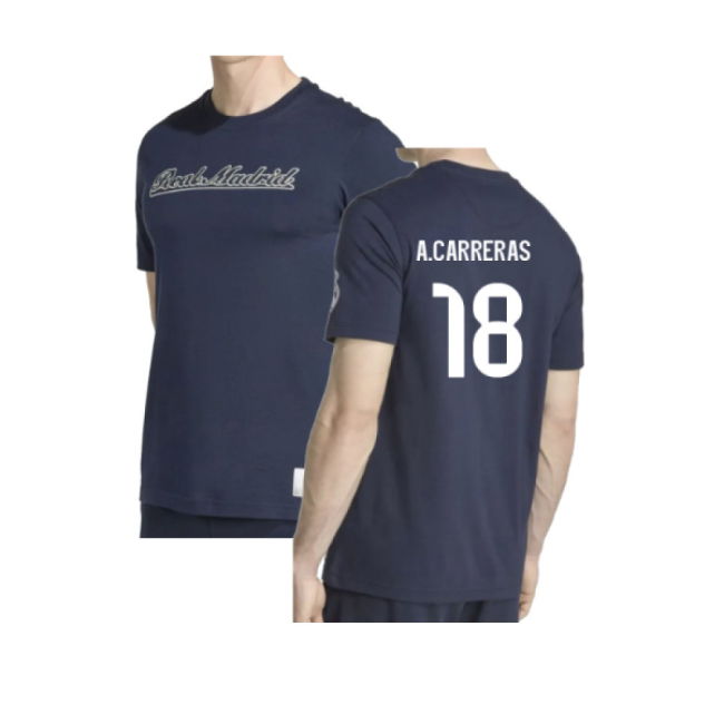 2025-2026 Real Madrid Football Shirt (Navy) Antibacterial