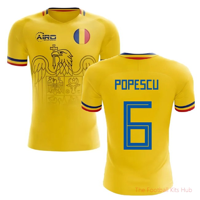 [EFS] 2025/26 Romania Home Football Shirt (Popescu 6)