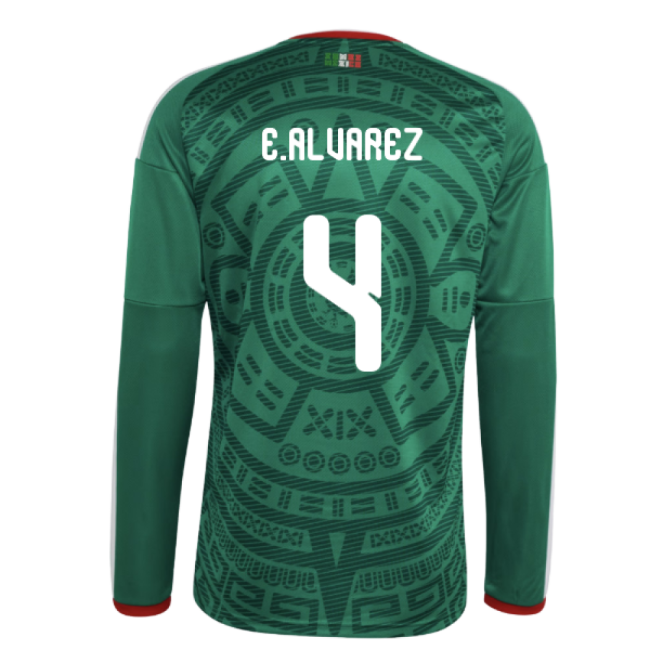 Top-Tier 2026-2027 Mexico Long Sleeve Home Shirt (E.Alvarez 4)