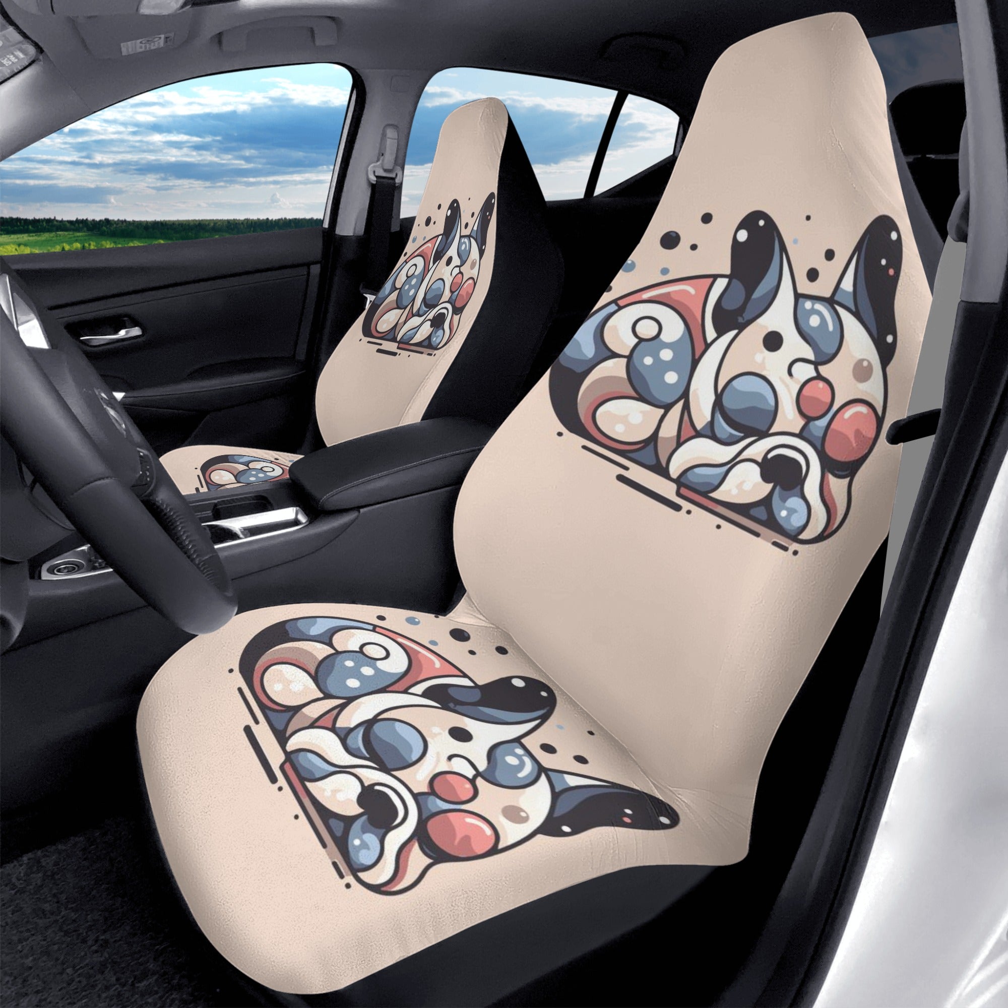 French Bulldog Ivonne Car Seat Covers (2 Pcs) Frenchie Pet Item