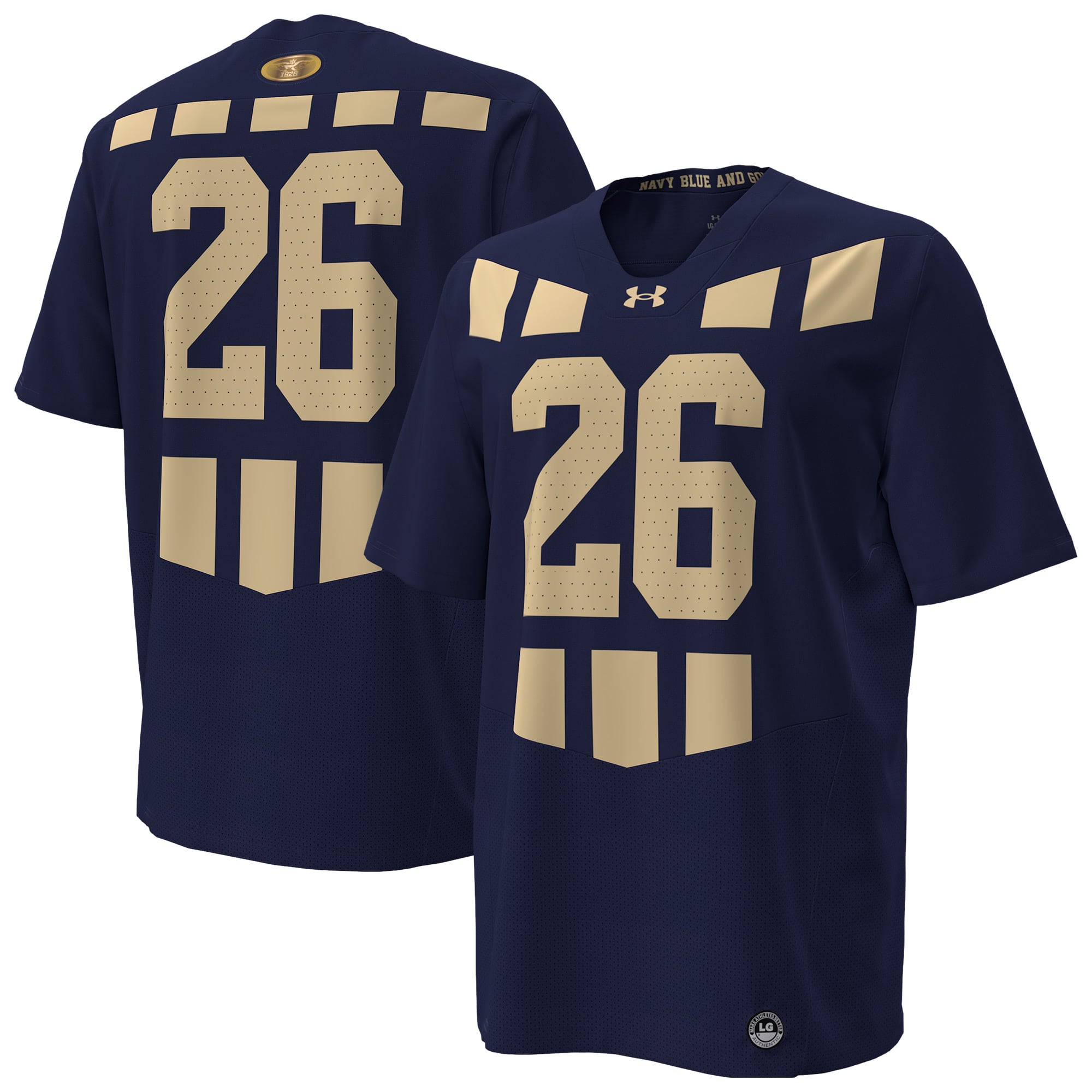 Men's #26 Navy Navy Midshipmen 100th Anniversary Football Jersey