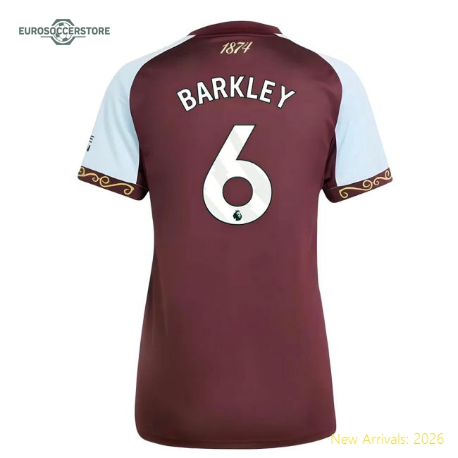 Exclusive Womens Aston Villa Barkley Jersey 2025-2026 Stretchy