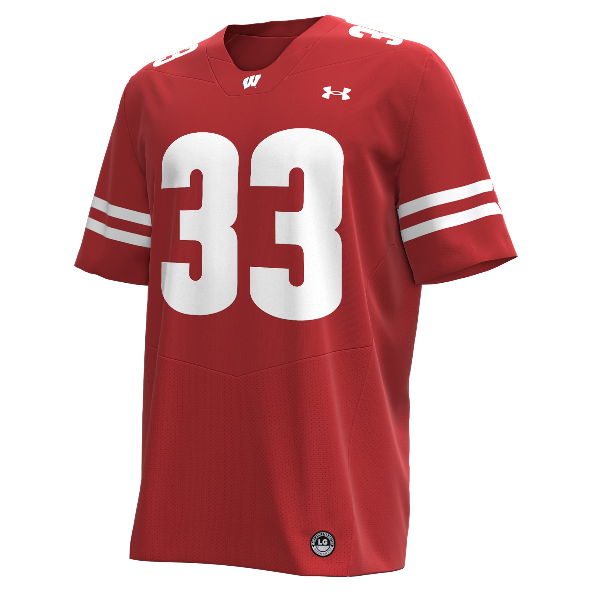 [NJP] Ron Dayne Wisconsin Badgers NIL Football Replica Player Jersey - Red