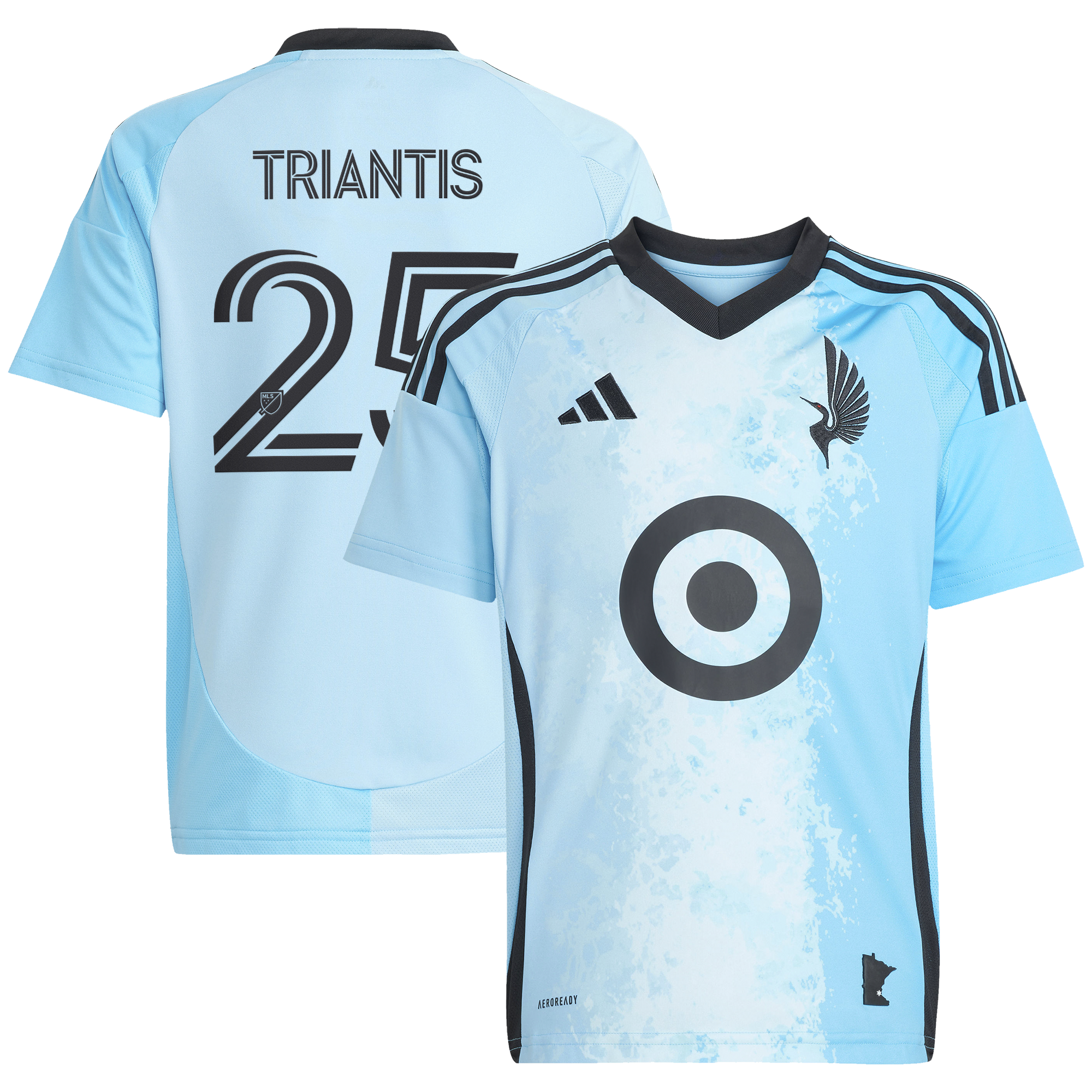 [JED] Nectarios Triantis Minnesota United FC Youth 2025 CONVERGENCE Replica Jersey - Blue